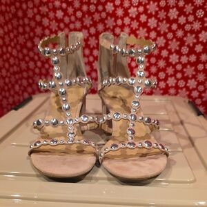 Elegant Silver Studded Sandals